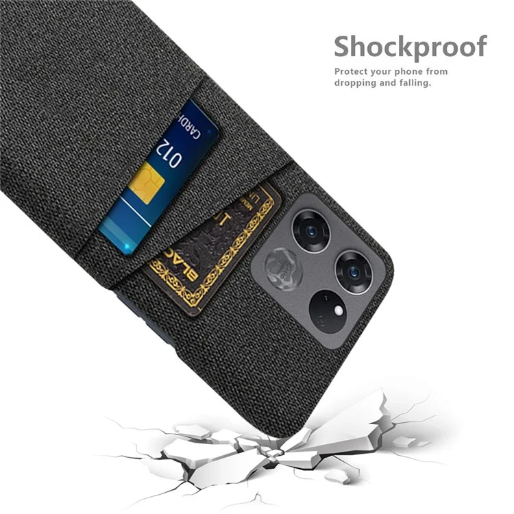 Per Una Custodia Per Telefono Antiscratch Per Texture di Stoffa da 5 g Con OnePlus Ace Racing Con Slot a Doppia Scheda. - Nero