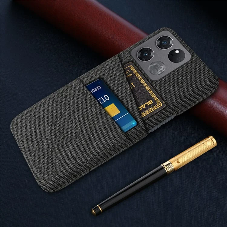 Per Una Custodia Per Telefono Antiscratch Per Texture di Stoffa da 5 g Con OnePlus Ace Racing Con Slot a Doppia Scheda. - Nero