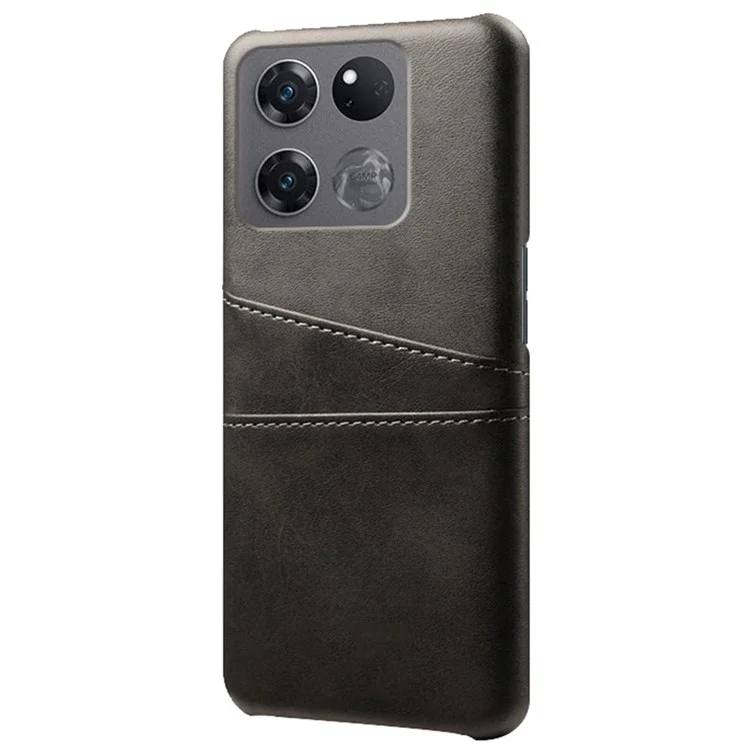 Porta Della Scheda Telefonica Anti-scratch Per OnePlus Ace Racing 5G, PC Con Rivestimento Rigido Rivestito PU Conchiglie Con Copertina Posteriore - Nero