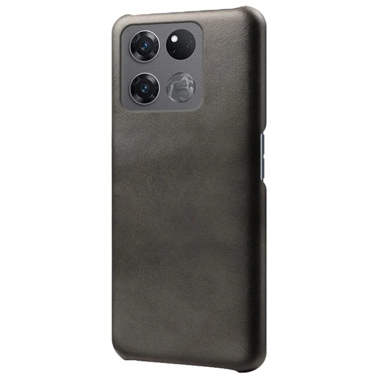 Para OnePlus Ace Racing 5G Case de Teléfono Ultra Delgado de Ternero Cubierta de Protección de PC Hard PC Con Toque de Cuero Con Textura - Negro