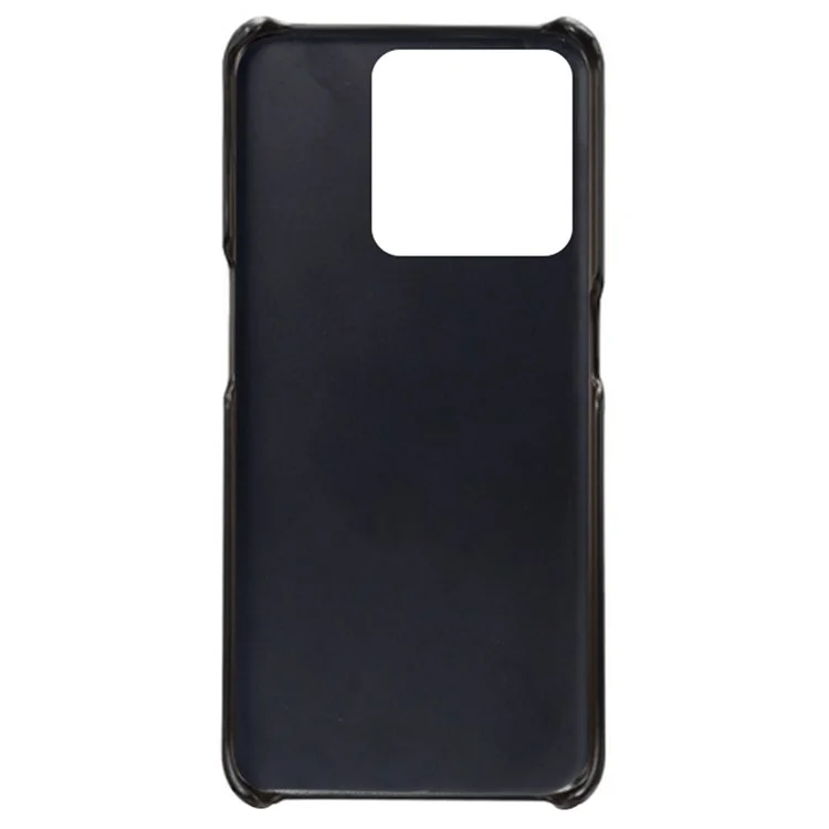 Para OnePlus Ace Racing 5G Case de Teléfono Ultra Delgado de Ternero Cubierta de Protección de PC Hard PC Con Toque de Cuero Con Textura - Negro