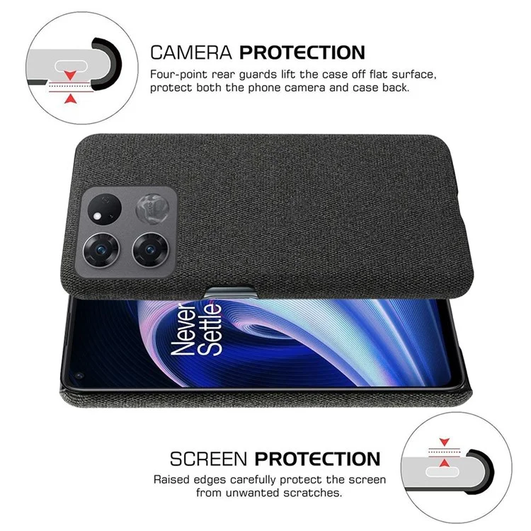 Per OnePlus Ace Racing 5G Anti-fall Hard PC + Copertura Copertura Copertura Solid Couro Resistente Del Possibile Della Casa - Nero