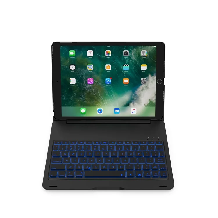 Ultra-thin Aluminum Alloy Flip Folio Case Smart Bluetooth Keyboard Cover for iPad Pro 10.5 inch (2017) - Black