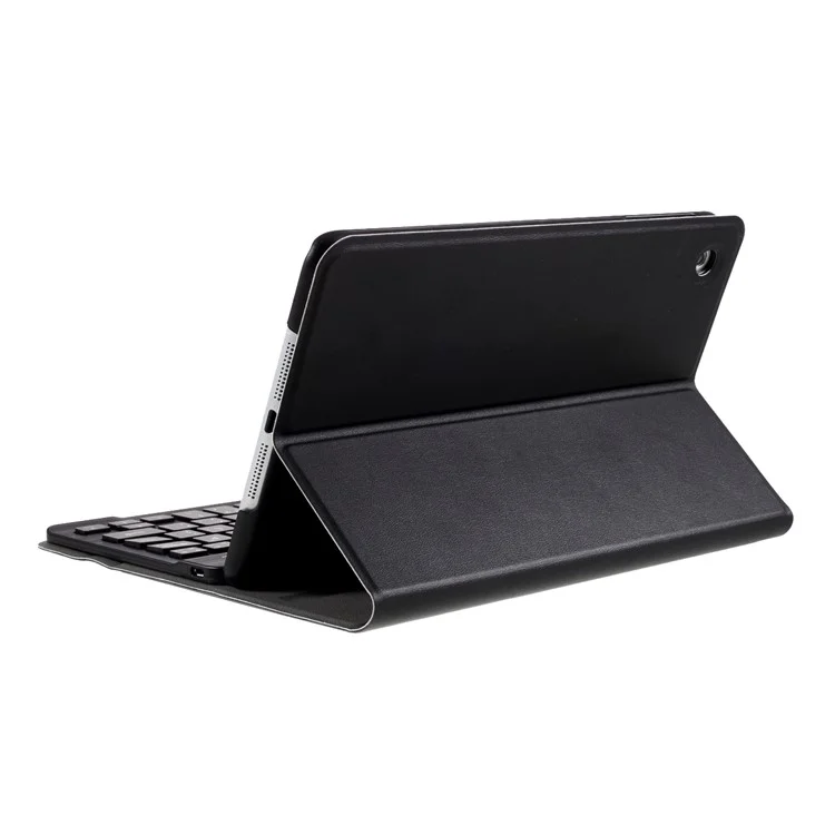 Detachable Bluetooth Keyboard Leather Stand Case for iPad Mini / Mini 2 / Mini 3 - Black