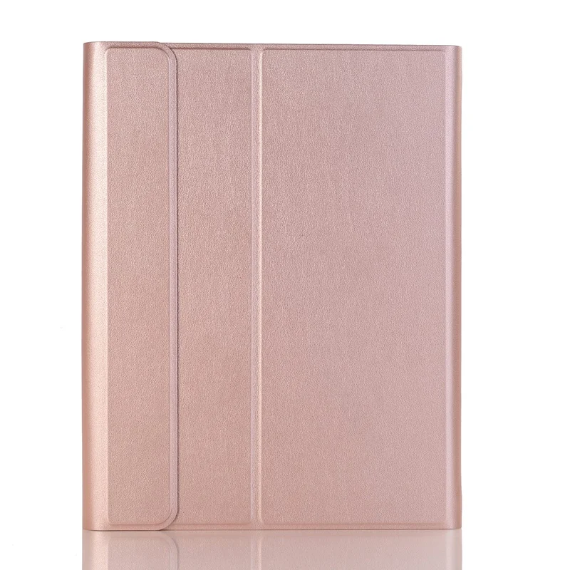 2-in-1 Bluetooth-compatible Keyboard with Removable Leather Stand Protective Case and Pen Slot for iPad Pro 10.5-inch (2017) - Rose Gold
