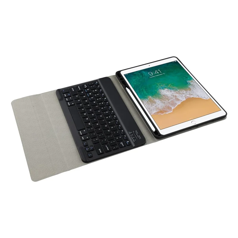 2-in-1-Bluetooth-Tastatur Mit Abnehmbarem Leder-Stand-Schutzgehäuse Und Stiftschlitz Für IPad Pro 10,5-Zoll (2017) - Dunkelblau