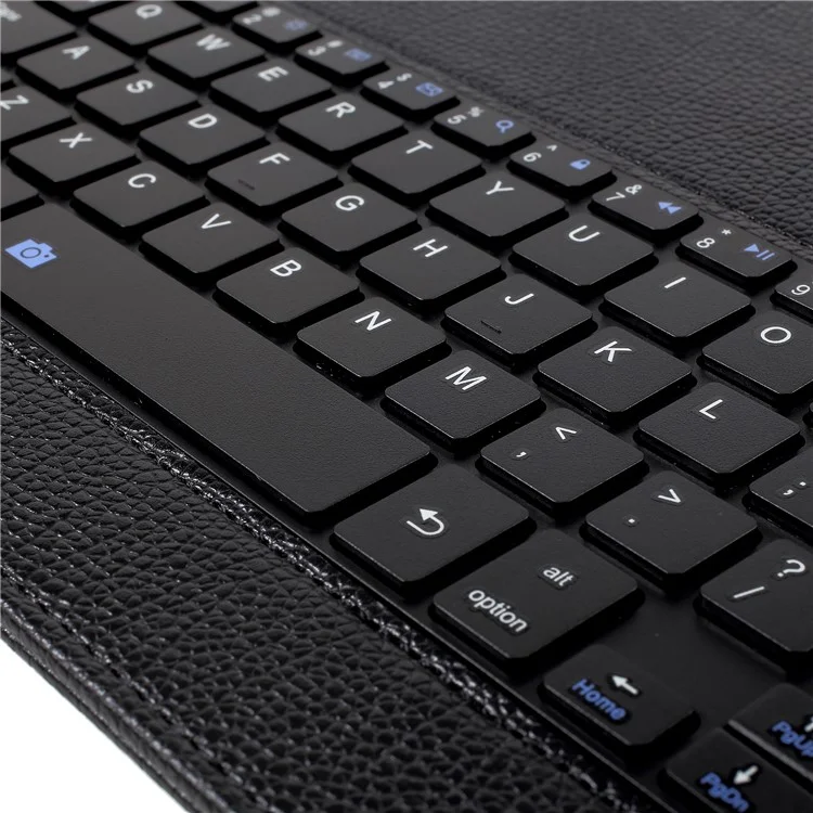 Removable Bluetooth Keyboard Leather Stand Protective Case for Samsung Galaxy Tab 4 10.1 T530 - Black