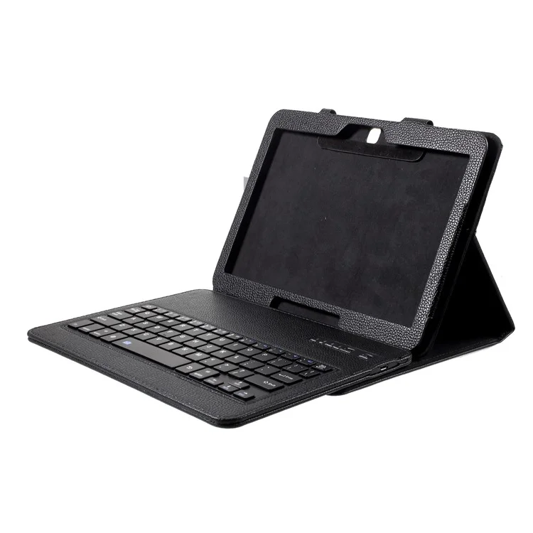 Removable Bluetooth Keyboard Leather Stand Protective Case for Samsung Galaxy Tab 4 10.1 T530 - Black