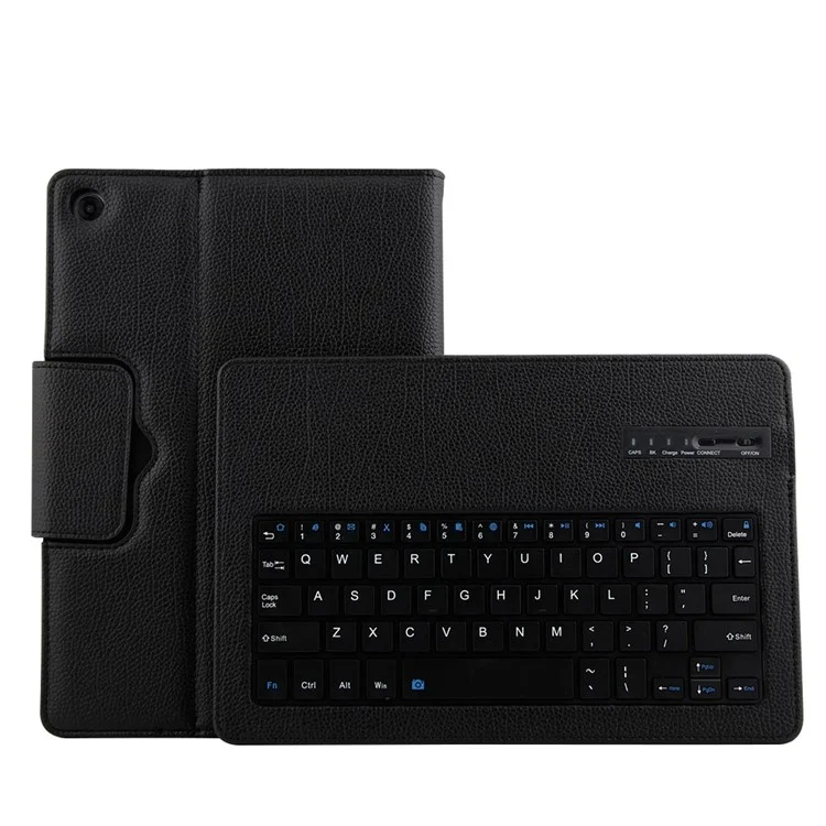 Black - Detachable Bluetooth Keyboard Litchi Leather Case for Huawei MediaPad M5 10/M5 10 (Pro)