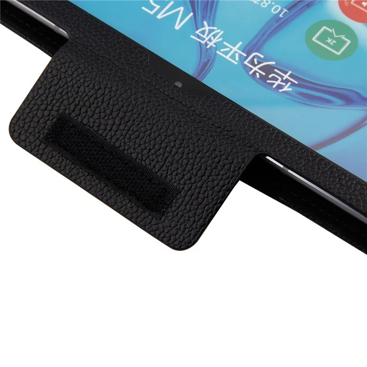 Black - Detachable Bluetooth Keyboard Litchi Leather Case for Huawei MediaPad M5 10/M5 10 (Pro)