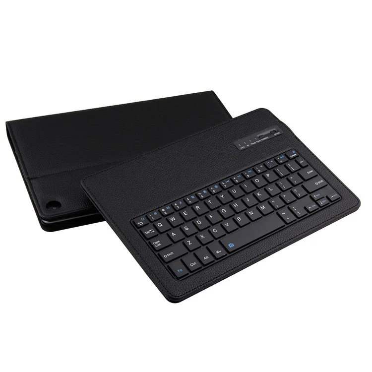 Black - Detachable Bluetooth Keyboard Litchi Leather Case for Huawei MediaPad M5 10/M5 10 (Pro)
