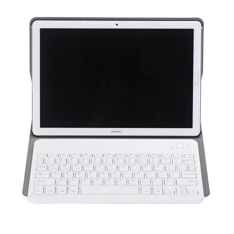 Black - Slim Leather Stand Case with Detachable Bluetooth-compatible Keyboard for Huawei Mediapad M5 10 / M5 10 (Pro)