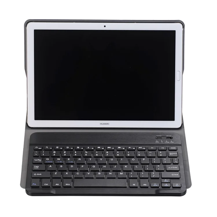 Black - Slim Leather Stand Case with Detachable Bluetooth-compatible Keyboard for Huawei Mediapad M5 10 / M5 10 (Pro)