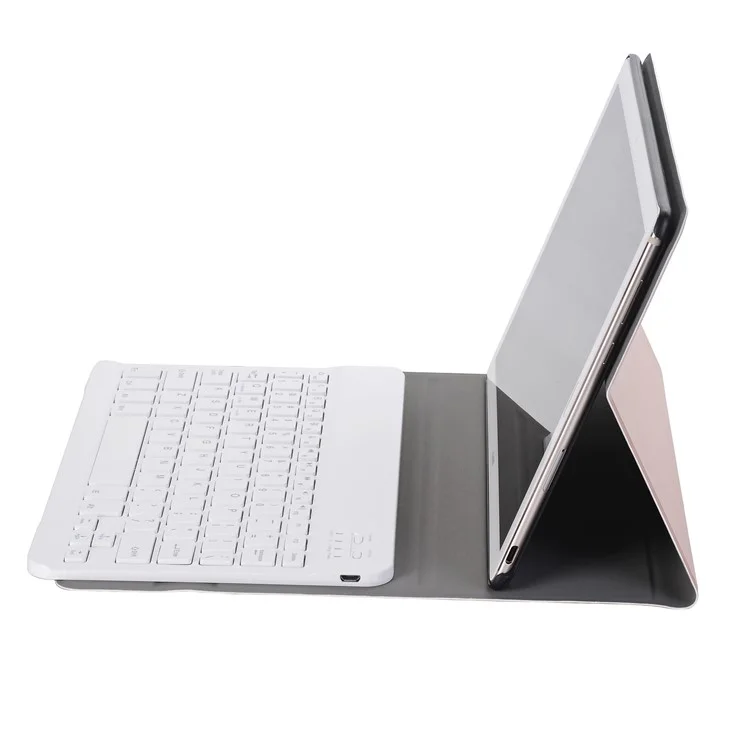 Rose Gold - Slim Leather Stand Case with Detachable Bluetooth Keyboard for Huawei MediaPad M5 10/M5 10 (Pro)