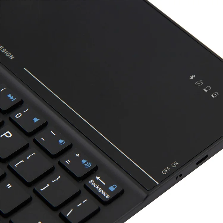 Black - Slim Leather Stand Case with Detachable Tempered Glass Mirror Bluetooth Keyboard for Huawei MediaPad M5 10/M5 10 (Pro)