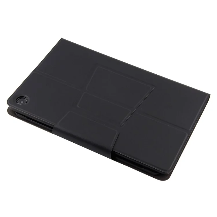 Black - Slim Leather Stand Case with Detachable Tempered Glass Mirror Bluetooth Keyboard for Huawei MediaPad M5 10/M5 10 (Pro)