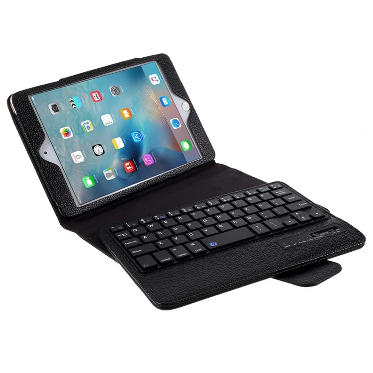 Removeable Bluetooth Keyboard Leather Case for iPad mini (2019) 7.9 inch/mini 4/3/2/1 - Black