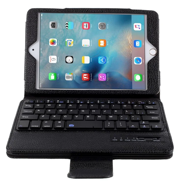 Removeable Bluetooth Keyboard Leather Case for iPad mini (2019) 7.9 inch/mini 4/3/2/1 - Black