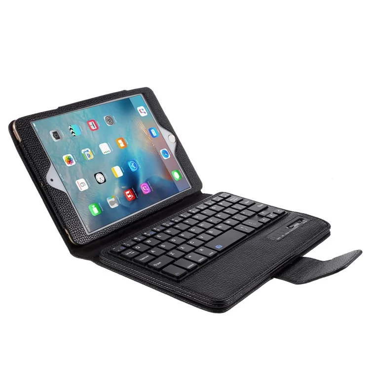 Removeable Bluetooth Keyboard Leather Case for iPad mini (2019) 7.9 inch/mini 4/3/2/1 - Black