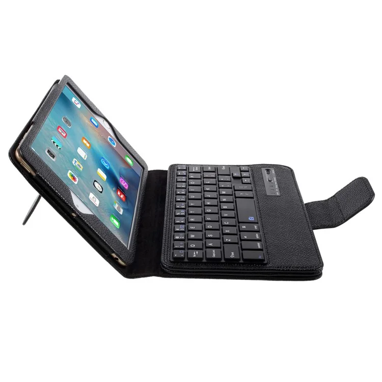 Removeable Bluetooth Keyboard Leather Case for iPad mini (2019) 7.9 inch/mini 4/3/2/1 - Black
