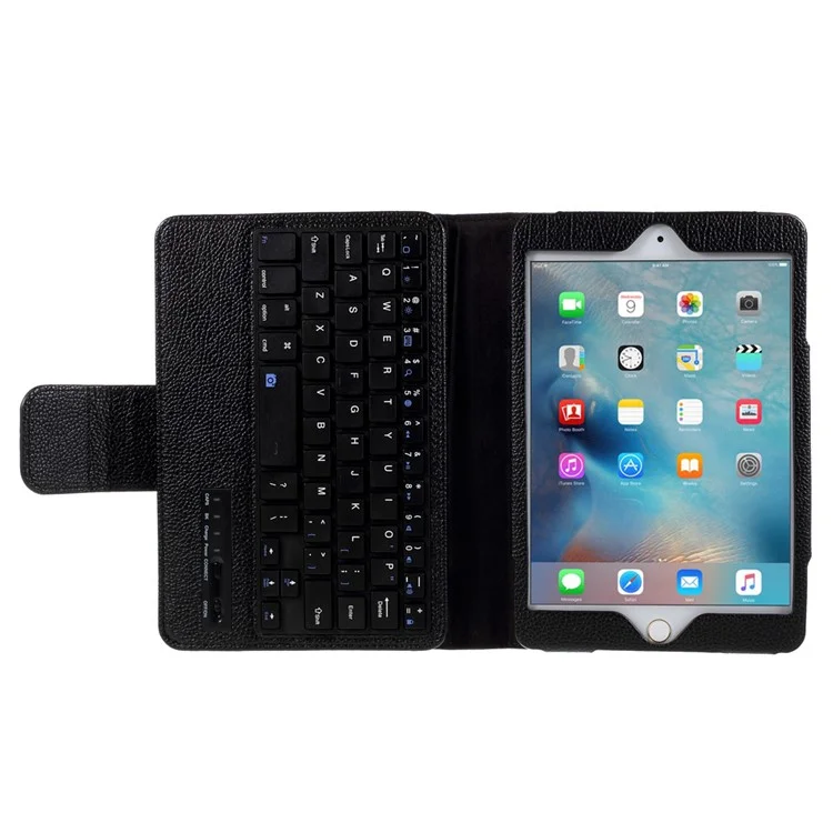 Removeable Bluetooth Keyboard Leather Case for iPad mini (2019) 7.9 inch/mini 4/3/2/1 - Black