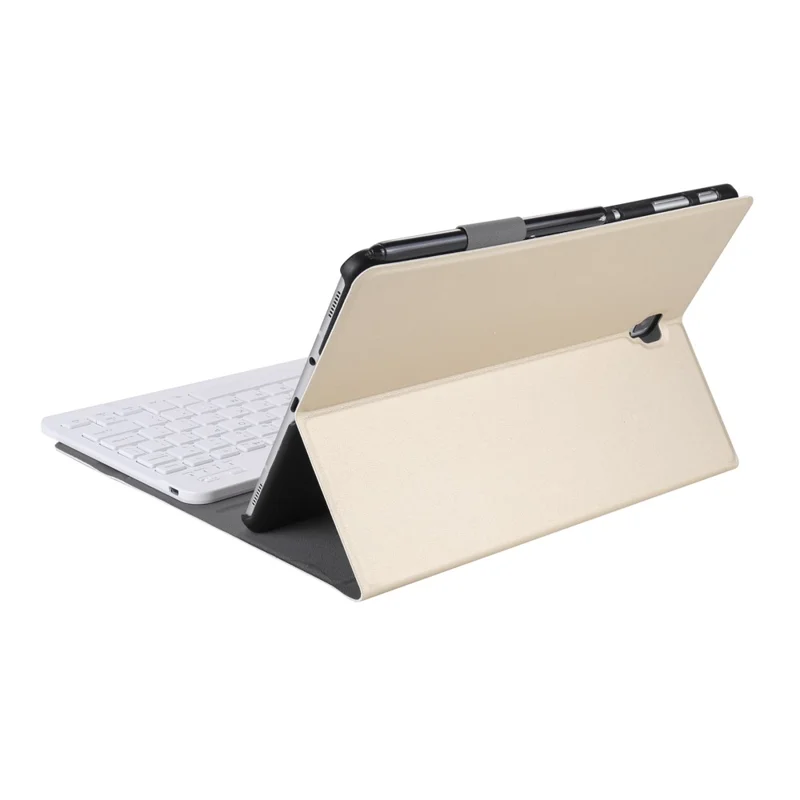 Funda de cuero PU con teclado Bluetooth desmontable y soporte para Samsung Galaxy Tab A 10.5 (2018) T590 T595 - Dorado