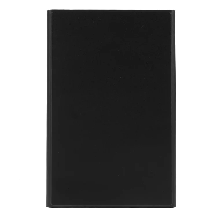 Für Samsung Galaxy Tab A 10.1 (2019) T510 / T515 Magnetische abnehmbare Bluetooth-Tastatur + PU-Lederhülle mit feinen Schaflinien Tablet-Hülle 2-in-1 - Schwarz