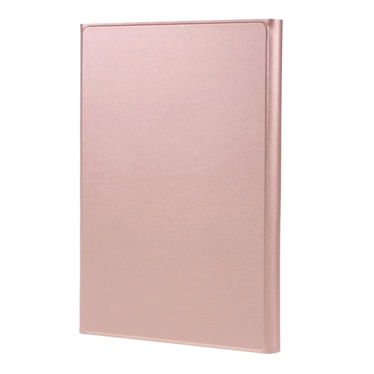 Movable Smart Bluetooth-compatible Keyboard Leather Stand Case for Samsung Galaxy Tab S5e SM-T720/SM-T725 - Rose Gold