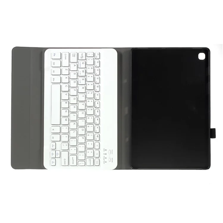 Movable Smart Bluetooth-compatible Keyboard Leather Stand Case for Samsung Galaxy Tab S5e SM-T720/SM-T725 - Rose Gold