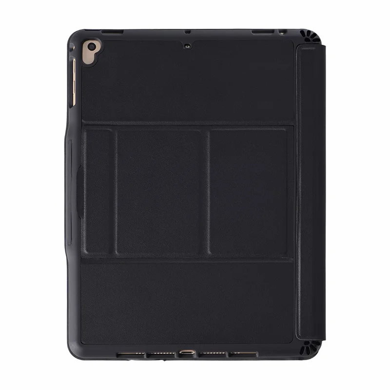 T-205 Detachable Bluetooth-compatible Keyboard + TPU Tablet Casing for iPad 9.7-inch (2018) (2017)/iPad Air 2/Air (2013), Etc - Black