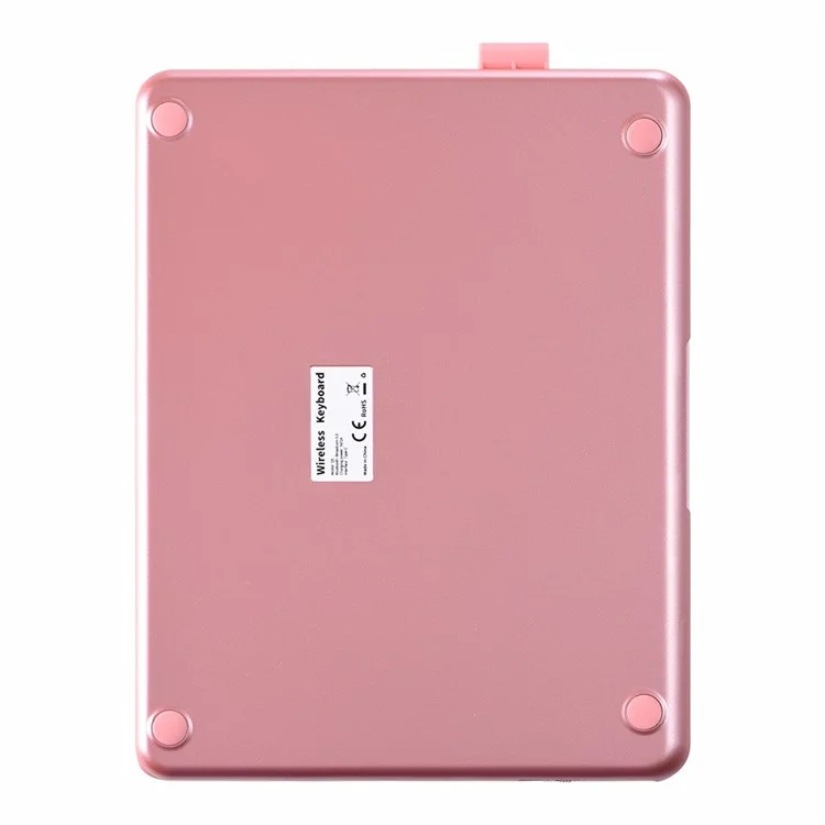 Q5 Rotatable Detachable Bluetooth-compatible Keyboard Stand Case for iPad 9.7-inch (2018)/Air (2013)/Air 2/Pro 9.7 inch (2016) - Rose Gold
