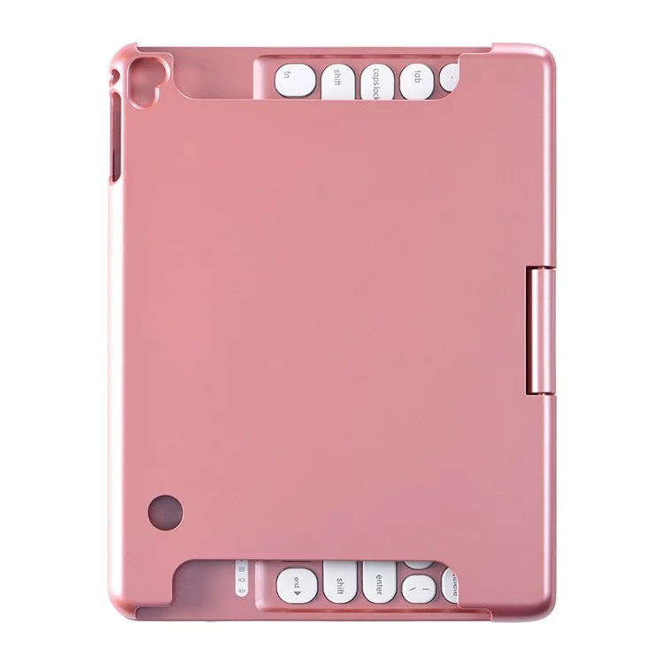 Q5 Rotatable Detachable Bluetooth-compatible Keyboard Stand Case for iPad 9.7-inch (2018)/Air (2013)/Air 2/Pro 9.7 inch (2016) - Rose Gold