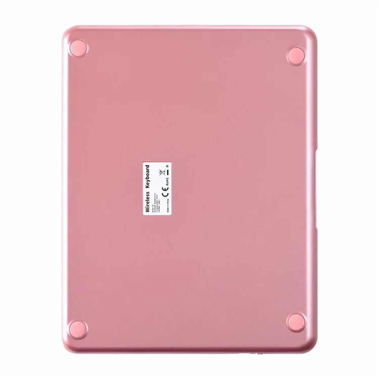 Q5 Rotatable Detachable Bluetooth-compatible Keyboard Stand Case for iPad 9.7-inch (2018)/Air (2013)/Air 2/Pro 9.7 inch (2016) - Rose Gold