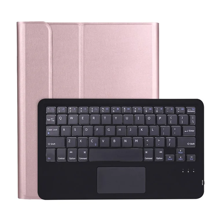 A11B-A Bluetooth Keyboard with Foldable Stand Leather Case and Pen Slot for iPad Pro 11-inch (2020) - Rose Gold