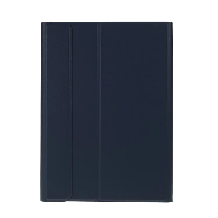 Teclado Bluetooth sem fio 2 em 1 com capa de couro e suporte para iPad 10.2 (2021)/(2020)/(2019)/Air 10.5 polegadas (2019)/Pro 10.5 polegadas (2017) - Azul escuro