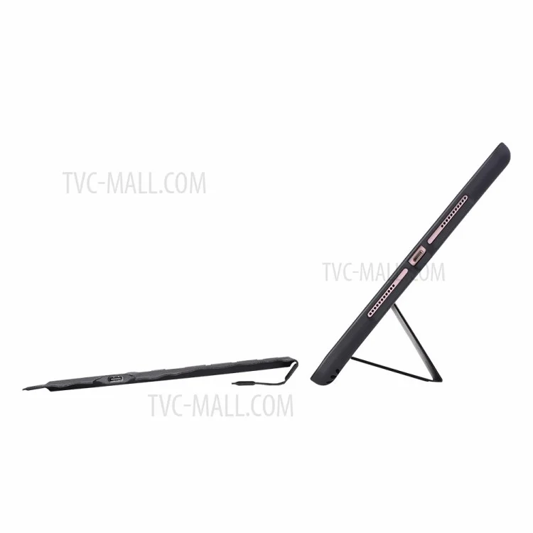 Clavier Bluetooth détachable T-206 + Étui de tablette TPU pour iPad 10.2 (2021)/(2020)/(2019)/iPad Air 10.5 pouces (2019)/iPad Pro 10.5 pouces (2017) - Noir