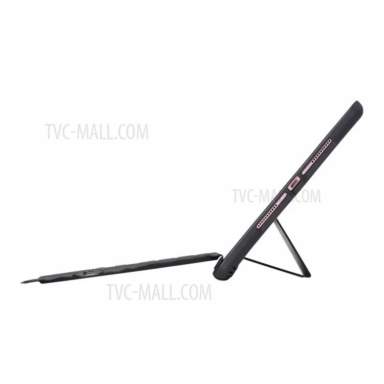 Clavier Bluetooth détachable T-206 + Étui de tablette TPU pour iPad 10.2 (2021)/(2020)/(2019)/iPad Air 10.5 pouces (2019)/iPad Pro 10.5 pouces (2017) - Noir