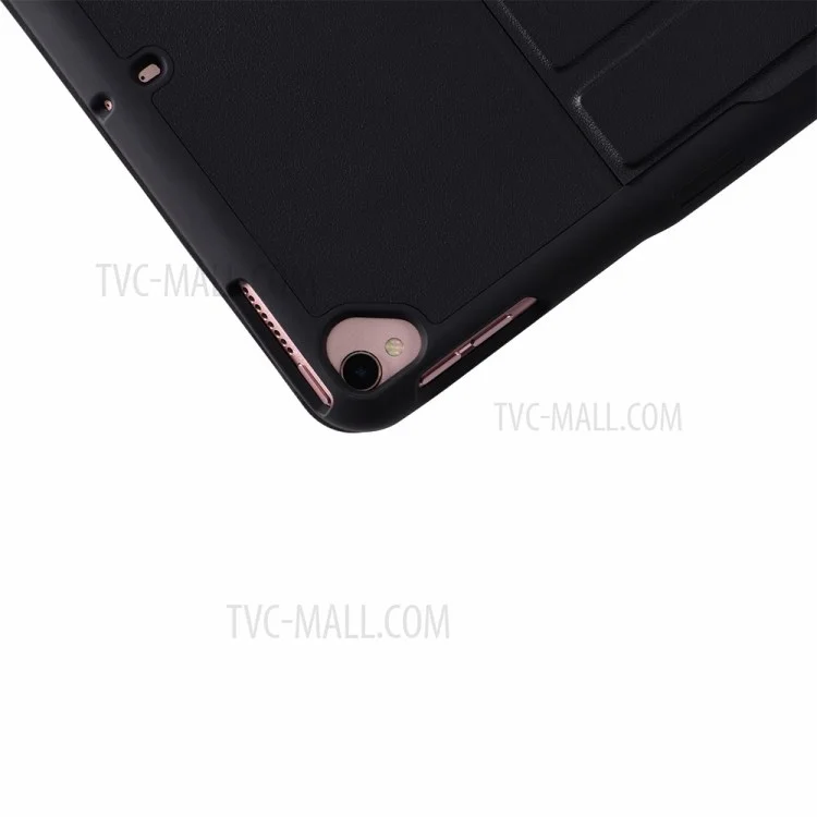 Clavier Bluetooth détachable T-206 + Étui de tablette TPU pour iPad 10.2 (2021)/(2020)/(2019)/iPad Air 10.5 pouces (2019)/iPad Pro 10.5 pouces (2017) - Noir