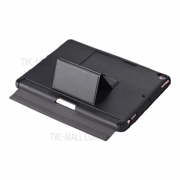 Clavier Bluetooth détachable T-206 + Étui de tablette TPU pour iPad 10.2 (2021)/(2020)/(2019)/iPad Air 10.5 pouces (2019)/iPad Pro 10.5 pouces (2017) - Noir