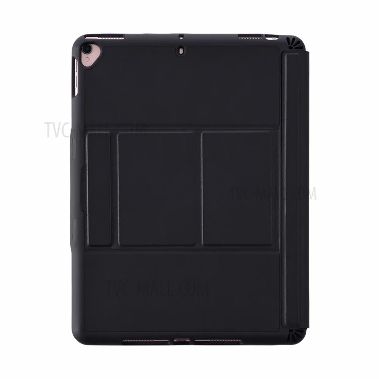 Clavier Bluetooth détachable T-206 + Étui de tablette TPU pour iPad 10.2 (2021)/(2020)/(2019)/iPad Air 10.5 pouces (2019)/iPad Pro 10.5 pouces (2017) - Noir