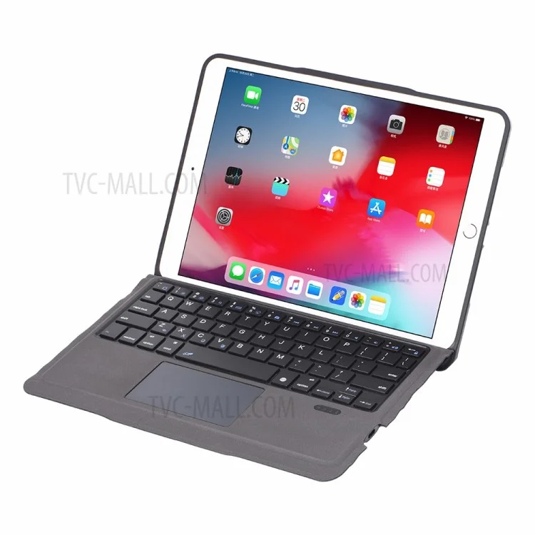 Clavier Bluetooth détachable T-206 + Étui de tablette TPU pour iPad 10.2 (2021)/(2020)/(2019)/iPad Air 10.5 pouces (2019)/iPad Pro 10.5 pouces (2017) - Noir