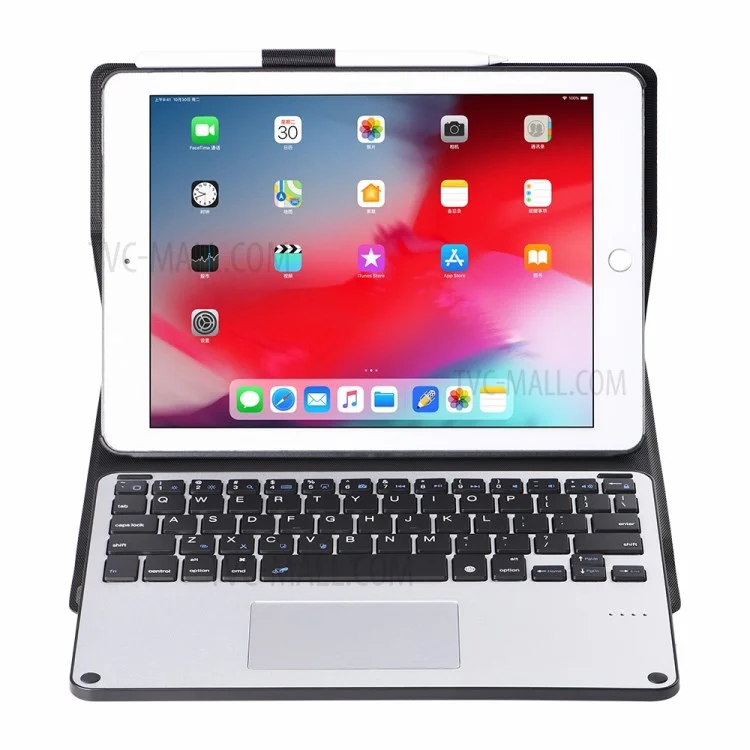 3058B Detachable Bluetooth-compatible Keyboard + TPU Tablet Cover for iPad 9.7-inch (2018) (2017)/iPad Air 2/iPad Pro 9.7 inch (2016) - Black