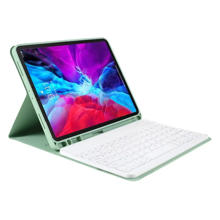 Für Ipad Pro 11-zoll (2022) /(2021) /(2020) /(2018) Bluetooth Wireless Tastaturleder Mit Stiftschlitz - Grün