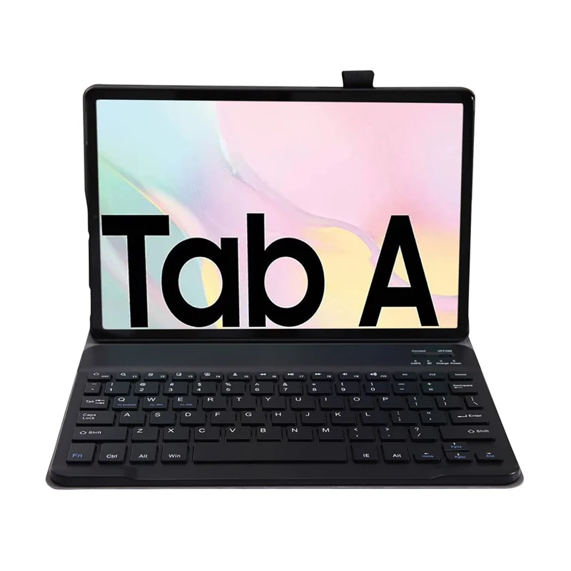 Detachable Bluetooth-compatible Keyboard Leather Stand Case without Backlit for Samsung Galaxy Tab A7 10.4 (2020) / (2022) T500 T505 - Black