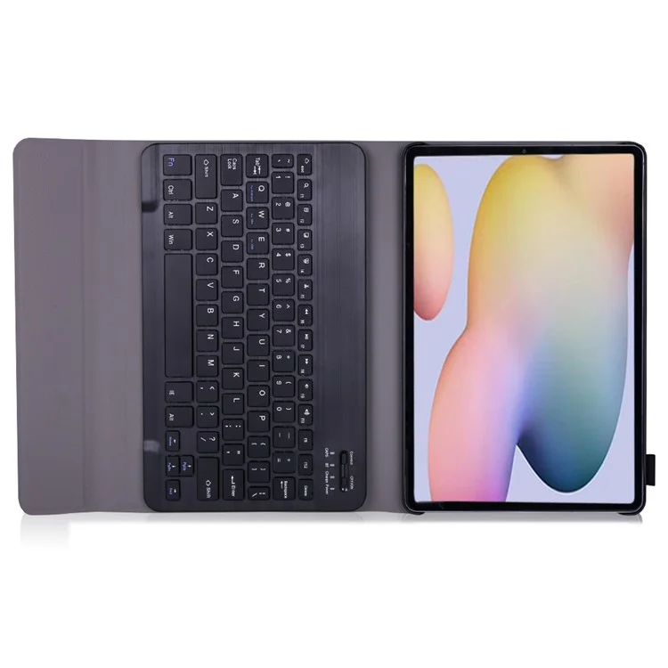 Bluetooth-клавиатура-кожаный чехол-стойка для Samsung Galaxy Tab S7 T870 T875 / S8 - Черный