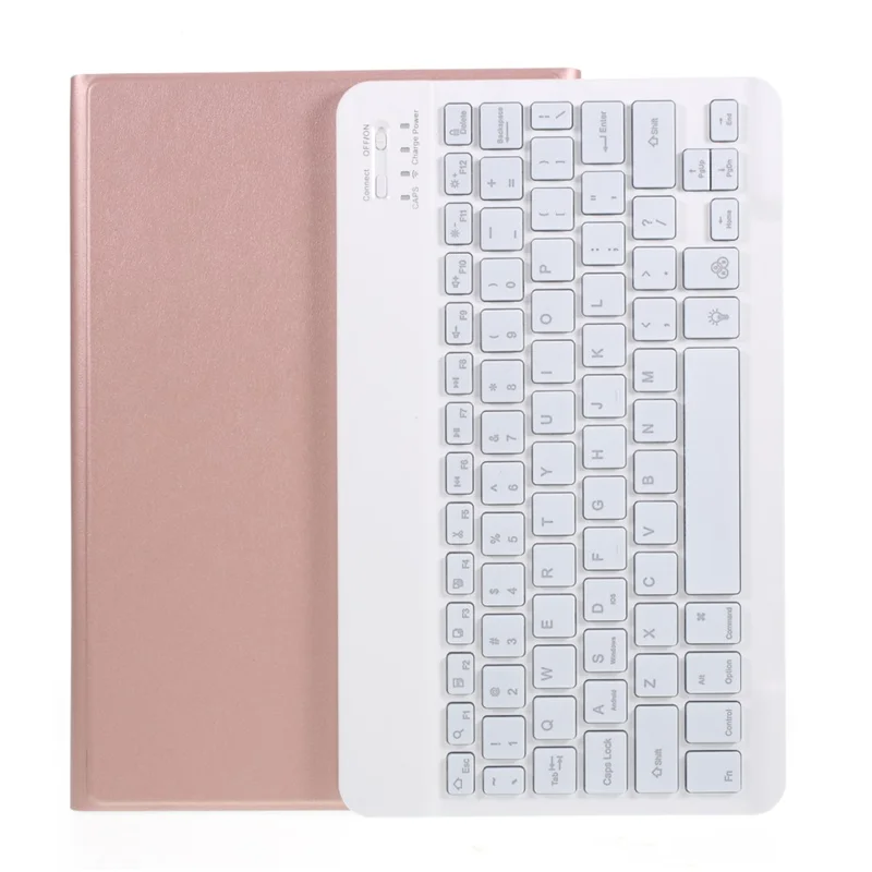 Bluetooth-compatible Backlight Keyboard Leather Stand Case for Samsung Galaxy Tab A7 10.4 (2020) T500 T505 - Rose Gold