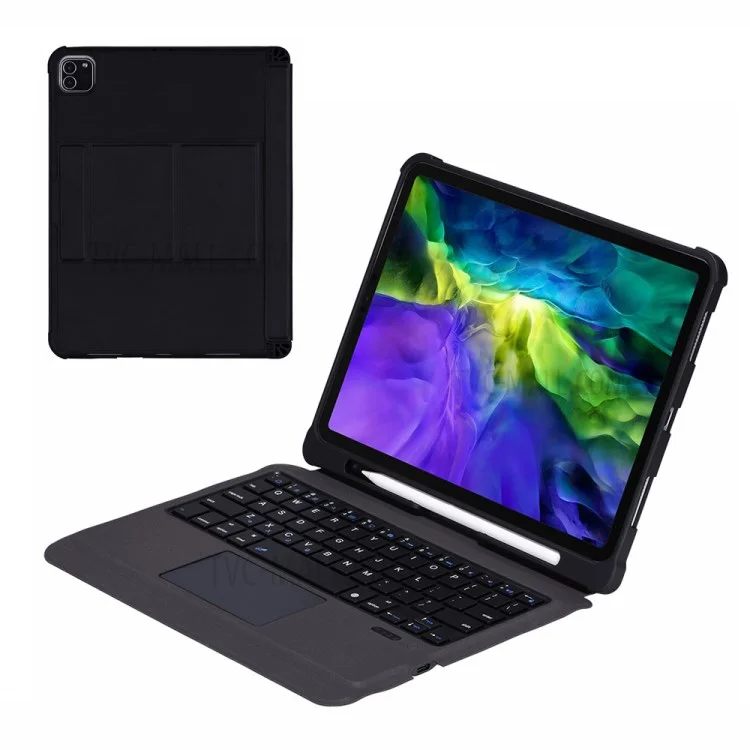 Bluetooth-compatible Keyboard Leather Stand Case for iPad Pro 11-inch (2020) (2018)