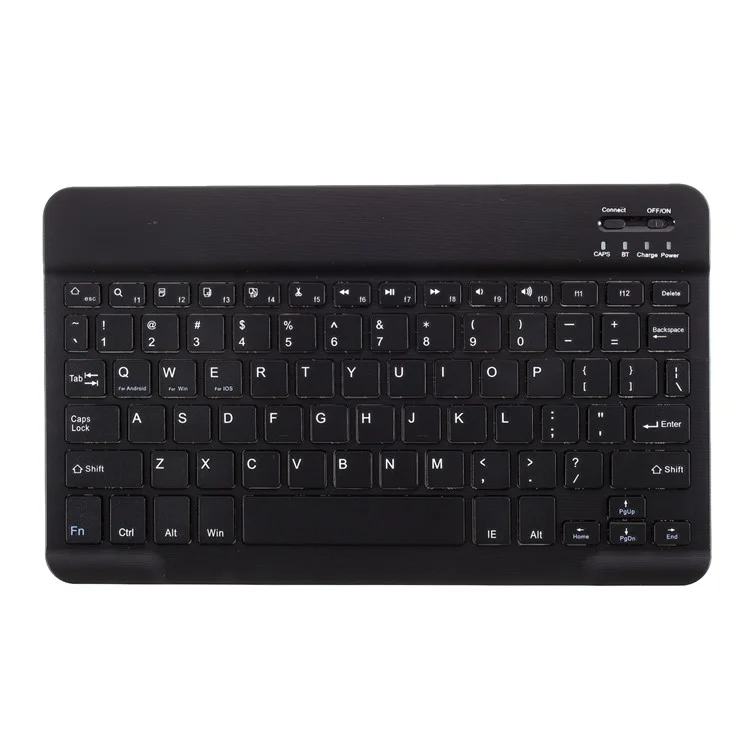 Wireless Bluetooth-compatible Keyboard Leather Stand Shell for Huawei Mediapad M5 Lite 10.1" / C5 10.1" - Black