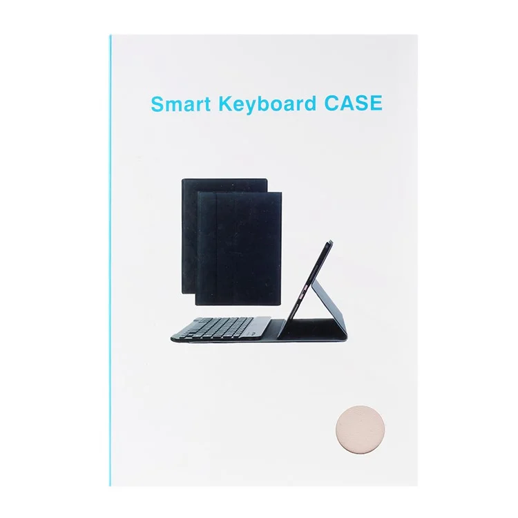 Wireless Bluetooth-compatible Keyboard Leather Stand Shell for Huawei MediaPad M5 lite 10.1"/C5 10.1" - Rose Gold