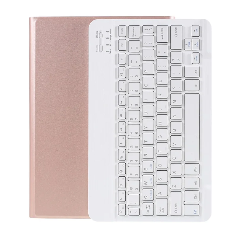 Kabellose Bluetooth-kompatible Tastatur-Leder-Standhülle für Honor Pad 6/Huawei MediaPad T3 10,1"/C3 10,1/Enjoy Tablet 2 – Roségold